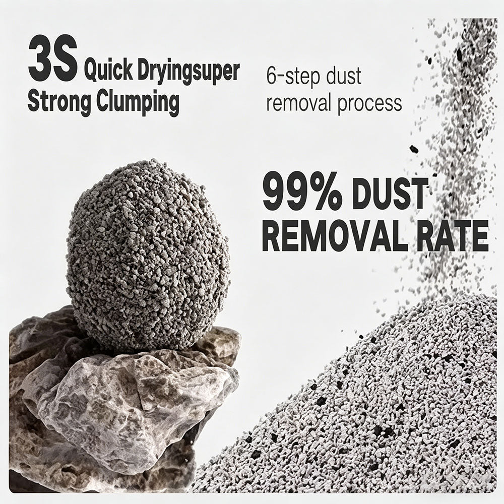 Natural Ore Cat Litter, Low Dust mineral cat litter