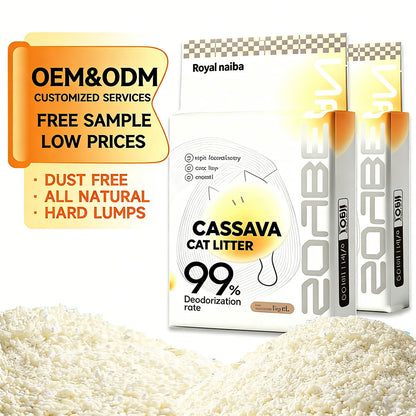 Natural Cassava Cat Litter, Mixed-Grain Formula, Exceptional Clumping