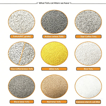 Carbon Tofu Cat Litter – Eco-Friendly, Biodegradable, Fast-Clumping, Low Dust, Odor Control for All Cat Breeds – Multiple Fragrances Available