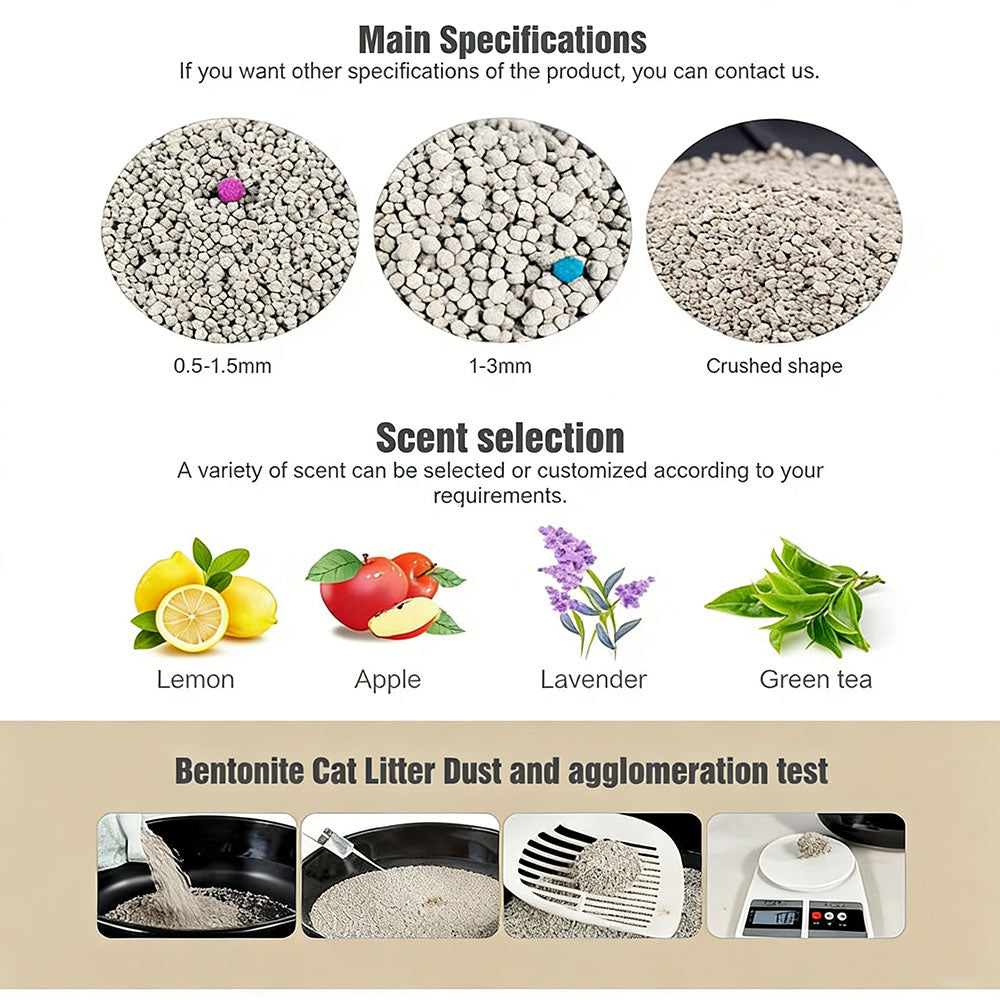 Bentonite cat litter wholesale factory